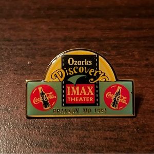 Vintage 1994 Coca-Cola Ozarks Discovery IMAX Theater‎ Branson Missouri Lapel Pin
